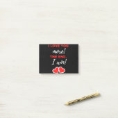 I Love You More! The End. I Win! Post-it® Notes (Op bureau)