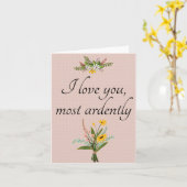 I Love You Most Ardently - Pride and Prejudice Kaart (Gele Bloem)