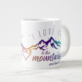 I Love You Mountains en Back (Love Mokken) Grote Koffiekop (Voorkant rechts)