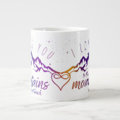 I Love You Mountains en Back (Love Mokken) Grote Koffiekop (Voorkant)