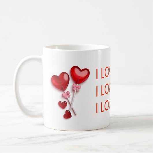 I Love You Mug – Romantic Valentine's Day Gift Koffiemok (Links)