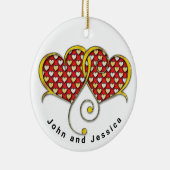 I Love You Note Kaart Design Keramisch Ornament (Rechts)