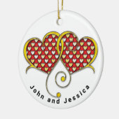 I Love You Note Kaart Design Keramisch Ornament (Links)