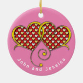 I Love You Note Kaart Design Keramisch Ornament (Achterkant)