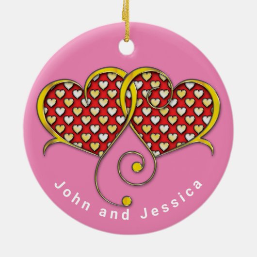 I Love You Note Kaart Design Keramisch Ornament (Achterkant)