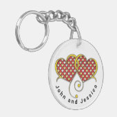 I Love You Note Kaart Design Sleutelhanger (Voorkant Links)