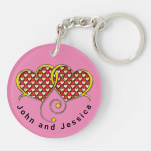 I Love You Note Kaart Design Sleutelhanger