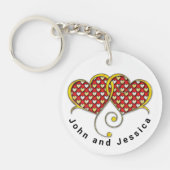 I Love You Note Kaart Design Sleutelhanger (Voorkant)