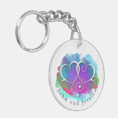 I Love You Note Kaart Design Sleutelhanger (Voorkant Links)