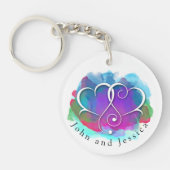 I Love You Note Kaart Design Sleutelhanger (Voorkant)