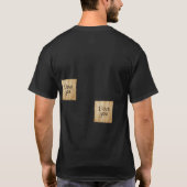 "I Love You" Notes Minimalist Black T-Shir T-shirt (Achterkant)