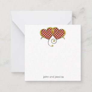 I Love You Notitiekaart Ontwerp Notitiekaartje