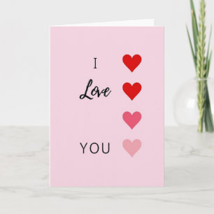 I Love You Ombre Hartjes Kaart