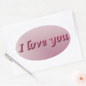 I love you. ovale sticker (Envelop)