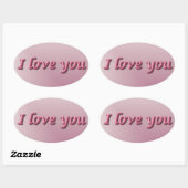 I love you. ovale sticker (Vel)