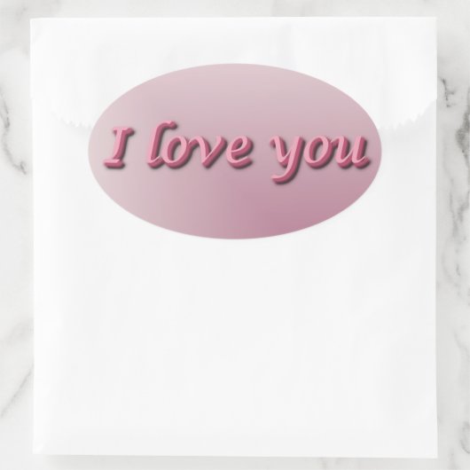 I love you. ovale sticker (Tas)