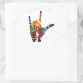 I Love You Ovale Sticker (Tas)