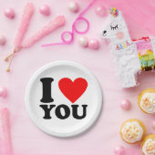 I Love You Papieren Bordje (Feest)