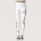 "i love you" Patch Art Leggings | Aesthetic Print (Voorkant)