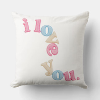 "i love you" Patch Art Pillow | Aesthetic Home Dec Kussen