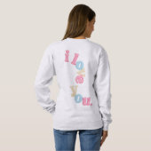 "i love you" Patch Style Hoodie | Aesthetic Design Trui (Achterkant volledig)