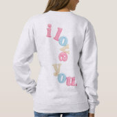 "i love you" Patch Style Hoodie | Aesthetic Design Trui (Achterkant)