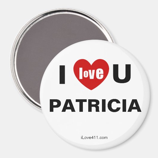I Love You Patricia Magneet (Voorkant / Achterkant)