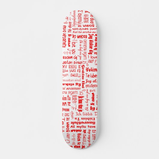 I Love You Persoonlijk Skateboard (Voorkant)