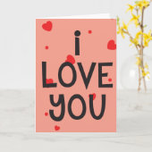 I Love You persoonlijke kaart (Gele Bloem)