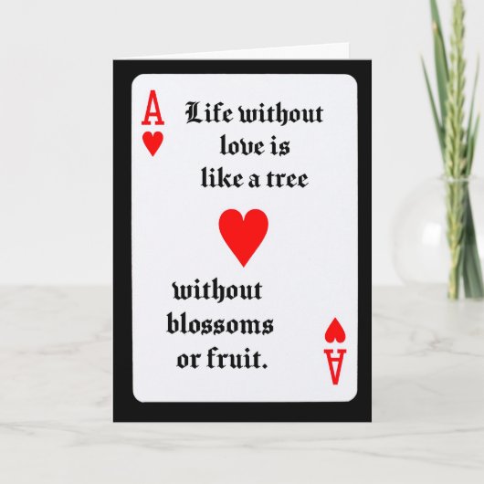 I LOVE YOU PLAYING CARD -- Greeting Card Kaart (Voorkant)
