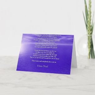 I love you poem kaart