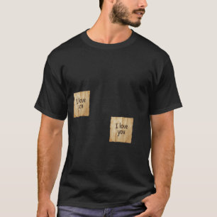 "I Love You" Post-it Notities Minimalistische Zwar T-shirt