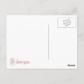 I love you postcard briefkaart (Achterkant)