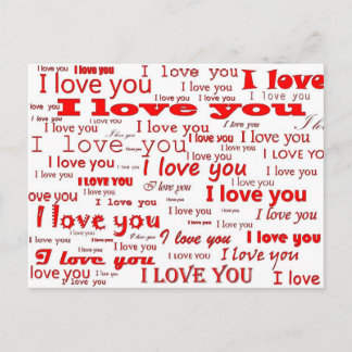 I love you postcard briefkaart