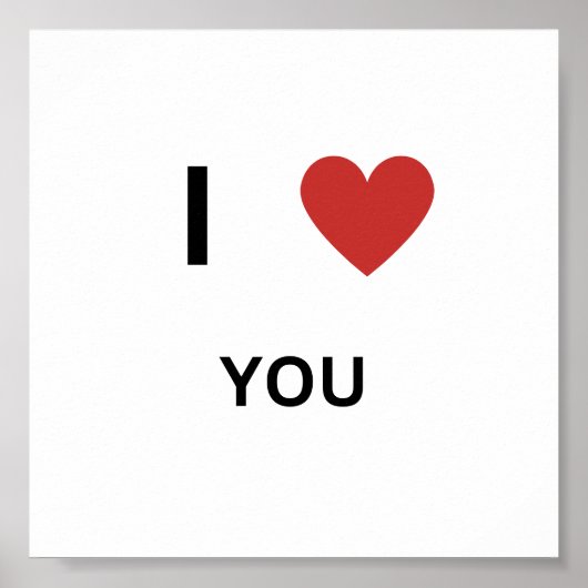 I Love You Poster (Voorkant)