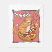 I Love You Purrry Much Funny Cat Lover Gift  Fleece Deken (Voorkant)