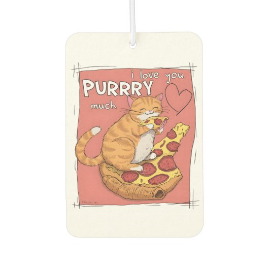 I Love You Purrry Much Funny Cat Lover Gift  Luchtverfrisser (Voorkant)
