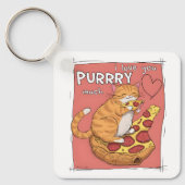 I Love You Purrry Much Funny Cat Lover Gift  Sleutelhanger (Voorkant)