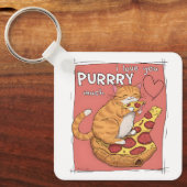 I Love You Purrry Much Funny Cat Lover Gift  Sleutelhanger (Voorkant)