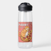 I Love You Purrry Much Funny Cat Lover Gift  Waterfles (Voorkant)