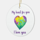  I love you rainbow  heart  Valentine's Day  Keramisch Ornament (Links)
