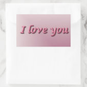 I love you. rechthoekige sticker (Tas)