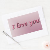 I love you. rechthoekige sticker (Envelop)