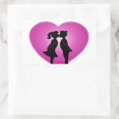 I Love You Rechthoekige Sticker (Tas)