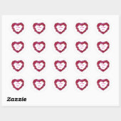 I love you, red wispy heart stickers (Vel)