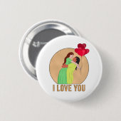I Love You Ronde Button 5,7 Cm (Voorkant /achterkant)
