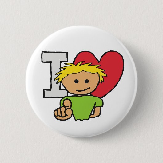 I Love You Ronde Button 5,7 Cm (Voorkant)