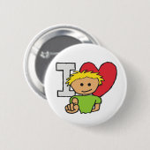 I Love You Ronde Button 5,7 Cm (Voorkant /achterkant)