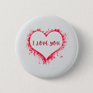 I Love You Ronde Button 5,7 Cm