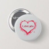 I Love You Ronde Button 5,7 Cm (Voorkant /achterkant)